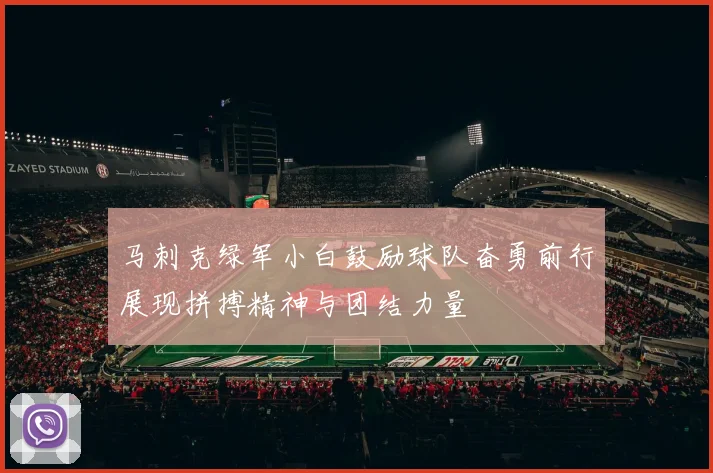 马刺克绿军小白鼓励球队奋勇前行展现拼搏精神与团结力量